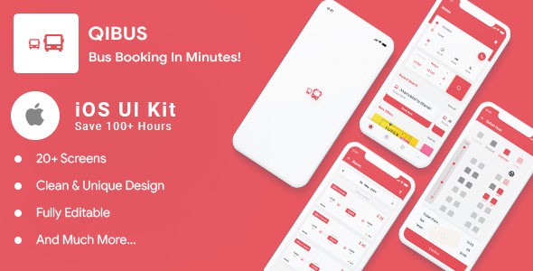 Free Bus booking iOS Swift 4 UI template | QIBus | Iqonic Design