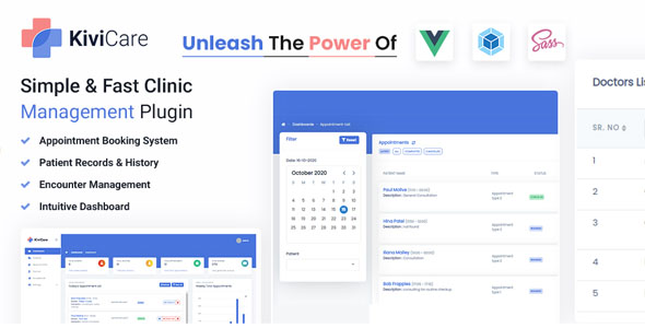 Free Clinic and Patient Management Plugin (EHR) | KiviCare | Iqonic Design