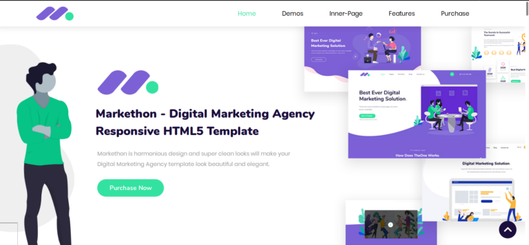 Just Launched: Markethon — Digital Marketing Agency Responsive HTML5 Template