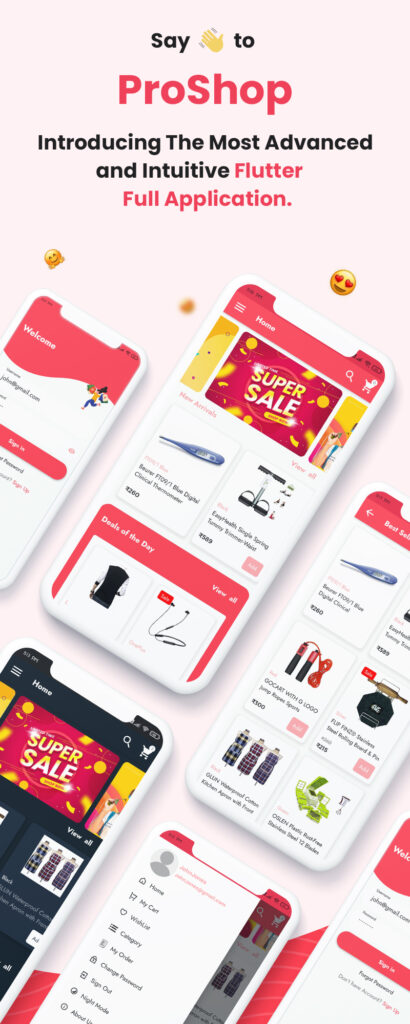 Flutter E-commerce Full App for Woocommerce | ProShop Dokan Multi Vendor | Iqonic Design