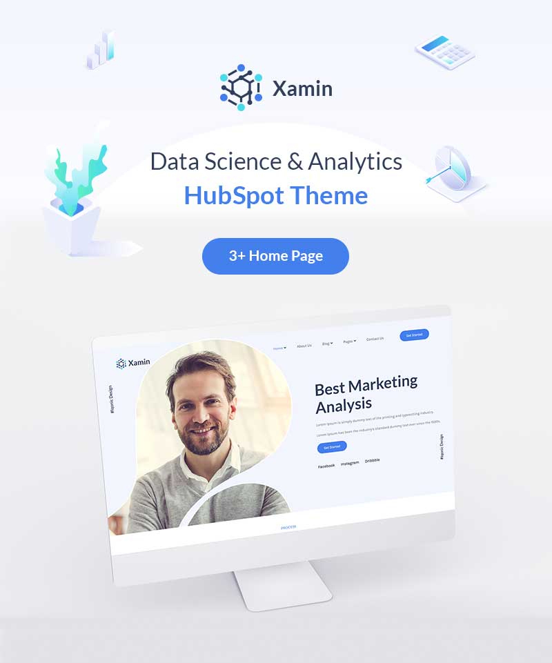 Xamin HubSpot Theme On Themeforest - Xamin | Iqonic Design