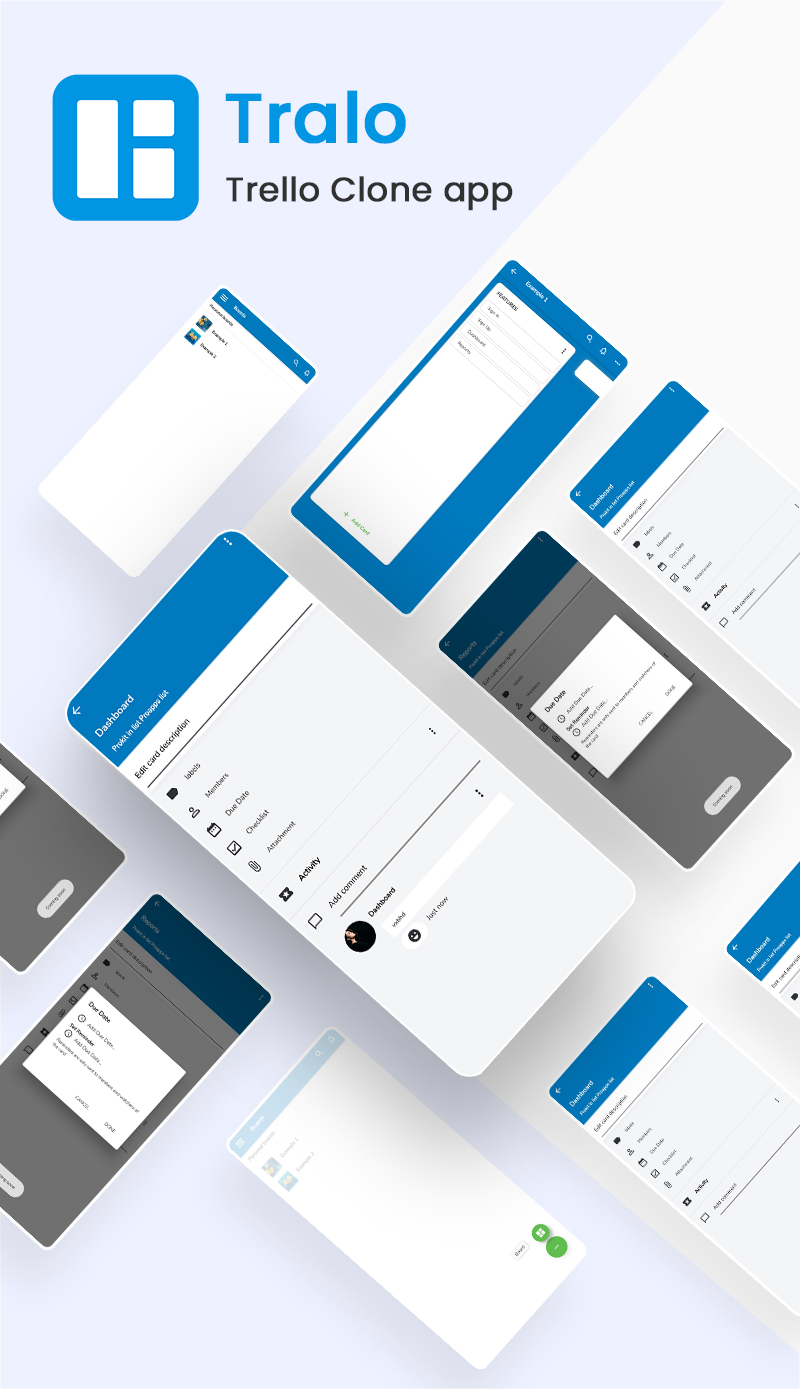 Free Trello Clone Flutter UI Kit | Tralo | Iqonic Design