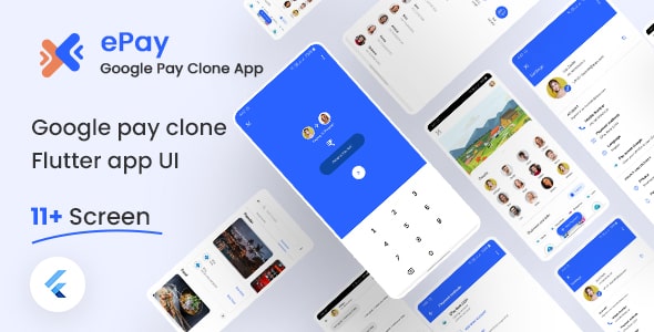 Free Google Pay Clone Flutter UI Kit | ePay | Iqonic Design