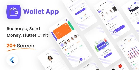 Recharge and Money Transfer Flutter UI Kit Free | Wallet App Lite | Iqonic Design