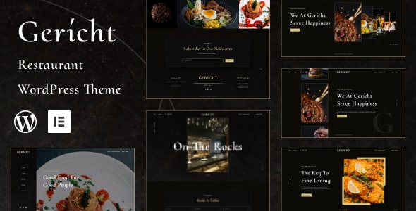 Best Free WordPress theme for Restaurant | Gericht | Iqonic Design