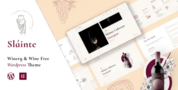 Best Free WordPress Theme for Wine Shop | Slainte Lite | Iqonic Design