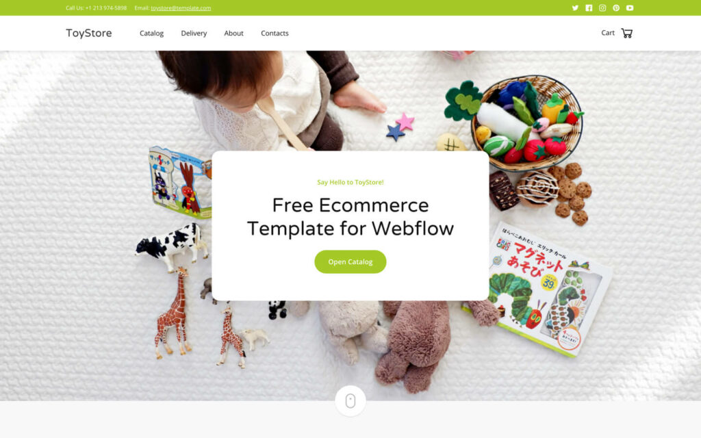 Best Free HTML5 Website Template for Toy store