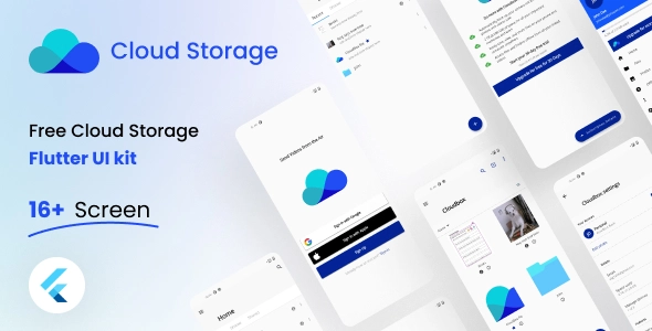 Cloud Storage Flutter UI Kit Free | Cloud Storage | Iqonic Design