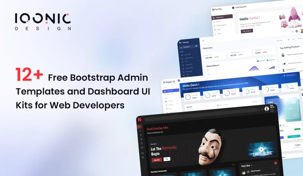 12+ Free Bootstrap Admin Templates and Dashboard UI Kits for Web Developers | Iqonic Design