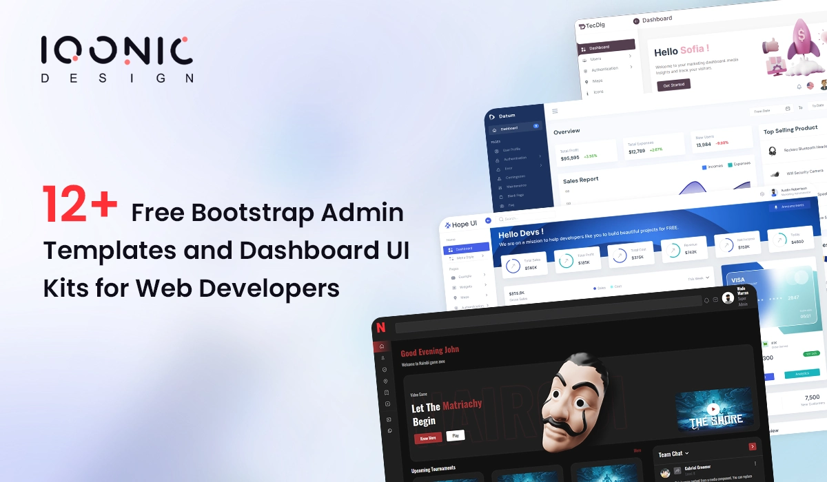 12+ Free Bootstrap Admin Templates and Dashboard UI Kits for Web Developers | Iqonic Design