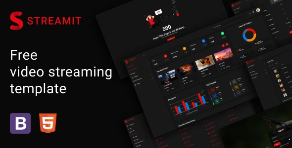 Free Video Streaming HTML Admin Template | Streamit Lite | Iqonic Design