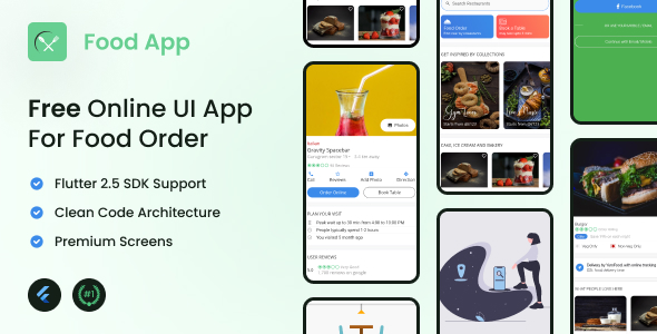 Flutter Food Ordering App Free | Food App | Iqonic Design