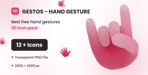 Best Free Hand Gestures 3D Icon Pack | Gestos | Iqonic Design