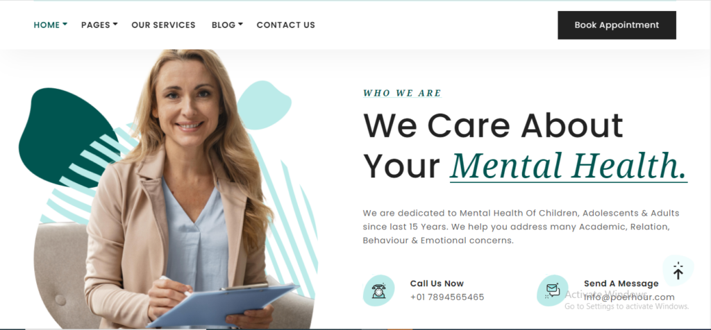 WordPress theme for therapists