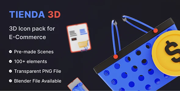 3D Icon Pack for E-commerce Stores | Tienda Pro | Iqonic Design