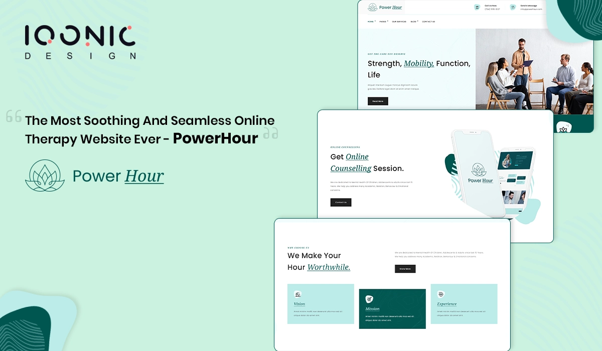 The Most Soothing And Seamless Online Therapy Website Ever - PowerHour | Iqonic Designs