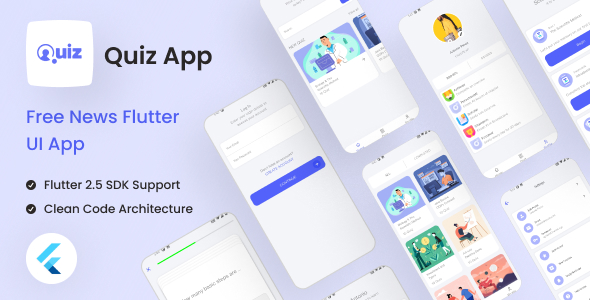 Quiz app Flutter UI kit Free | Quiz | Iqonic Design