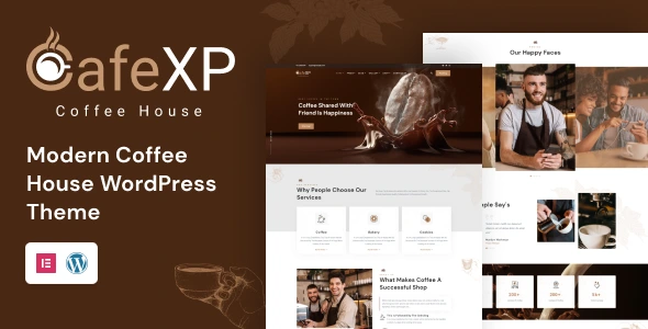 Best Free Modern Coffee House WordPress Themes | CafeXP Lite | Iqonic Design