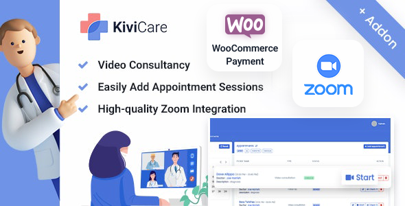 Kivicare | Telemed And WooCommerce Payment Gateway (Add-on) | Iqonic Design