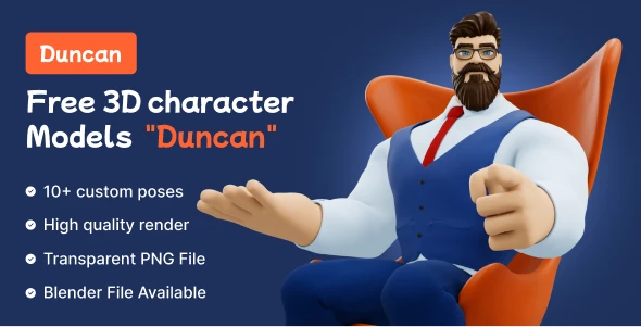 Free 3D Character Models | Duncan 3D | Iqonic Design