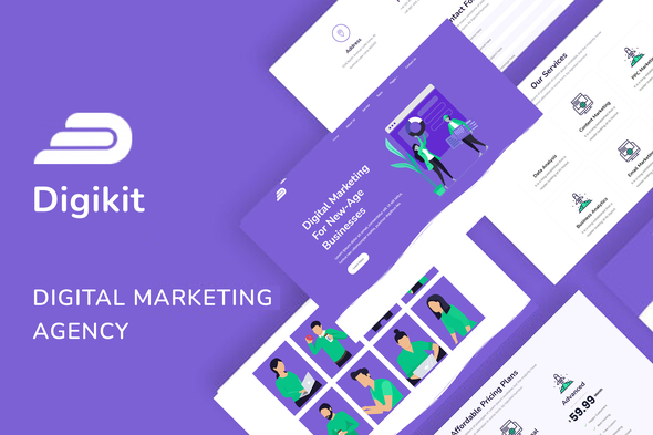 Marketing Agency Template Kit  | Digikit | Iqonic Design | Marketing agency template kit
