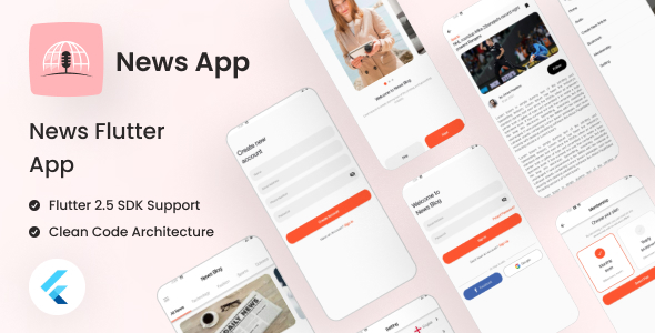 News and Blog Flutter UI Kit Free | NewsBlog | Iqonic Design