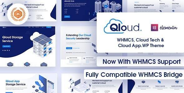 WHMCS Cloud Computing Apps and Server WordPress Theme | Qloud | Iqonic Design