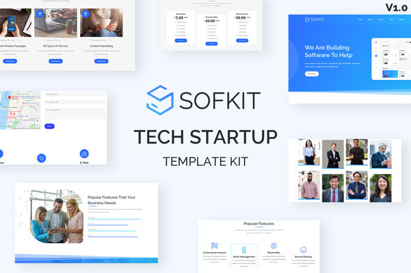 Tech Startup Template Kit | Sofkit | Iqonic Design |Top 10 Website Templates for Tech Business Themes in 2024