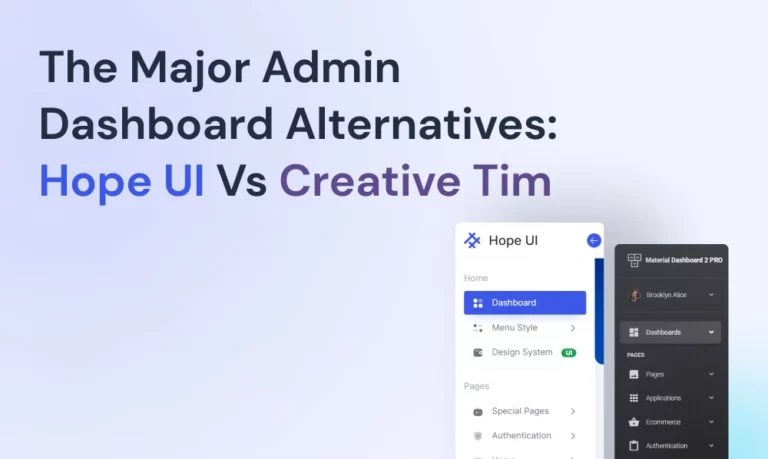 The Major Admin Dashboard Alternatives: Hope UI vs Creative Tim | Iqonic Design