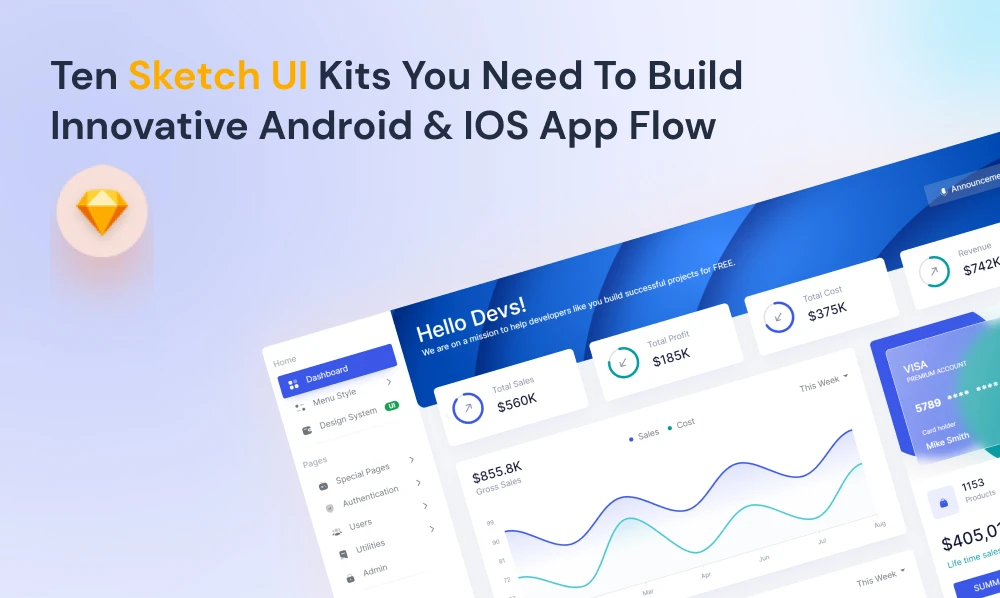 10 Sketch UI Kits You Need To Build Innovative Android and iOS App Flow | Iqonic Design