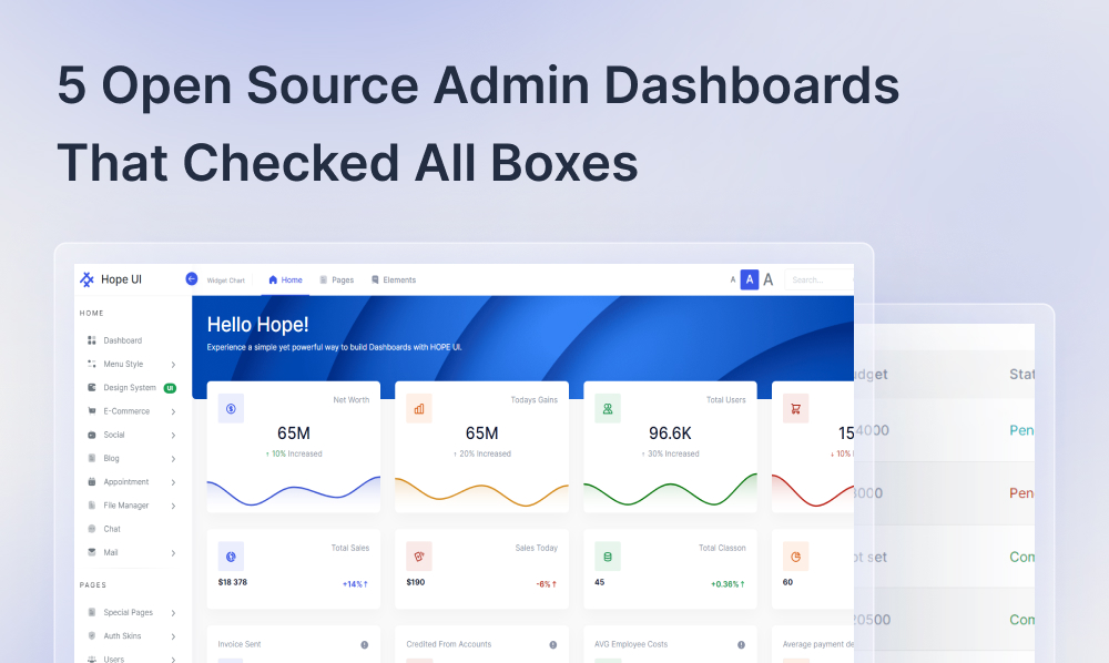 Open-Source Admin Dashboards