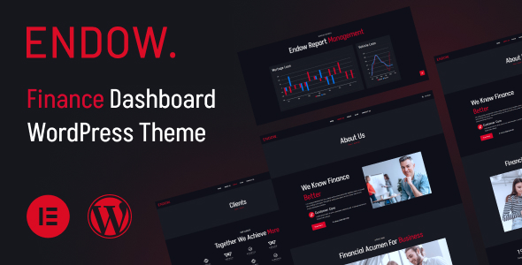 Free Financial Dashboard WordPress Theme | Endow | Iqonic Design