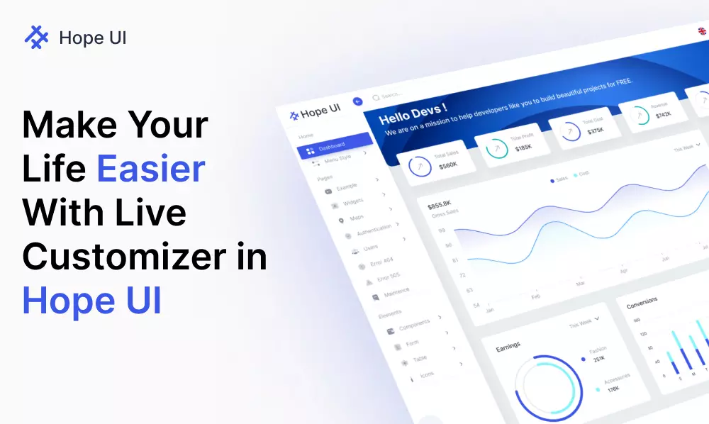 Make Your Life Easier With Live Customizer in Hope UI | Iqonic Design