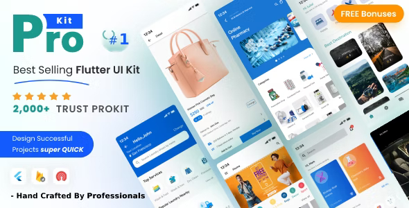 Prokit Flutter - Best Selling Flutter UI kit | Iqonic Design