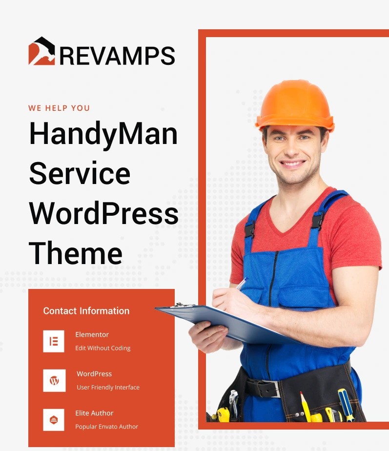 Revamps - Handyman Service WordPress Theme | Iqonic Design