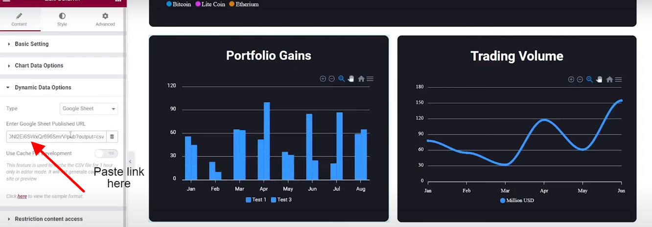 WordPress Chart from Google Sheet Data | WordPress Chart Plugin | Graphina | Iqonic Design