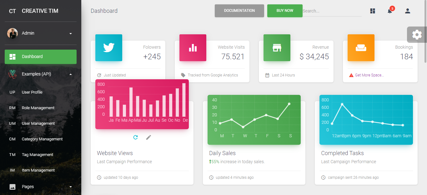 Vue Material Dashboard Laravel PRO