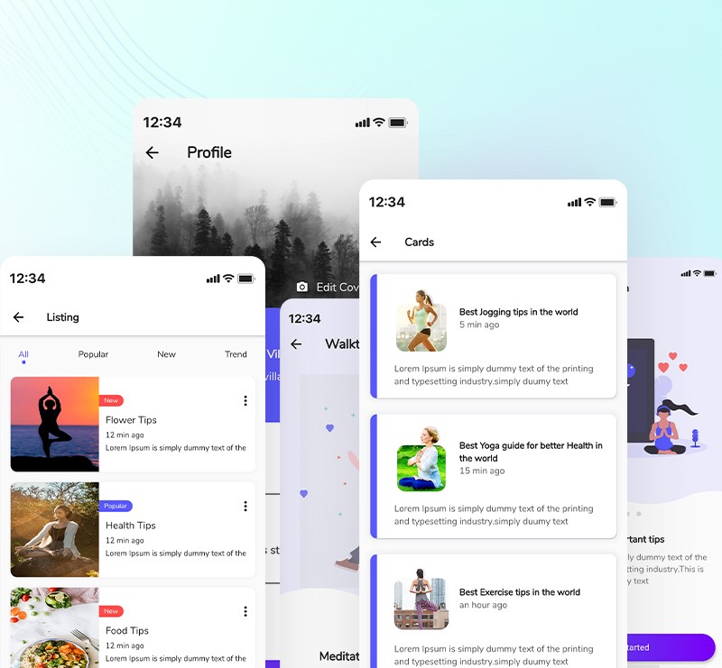 Exercise Tip - Flutter Mobile App template | Prokit | Iqonic Design