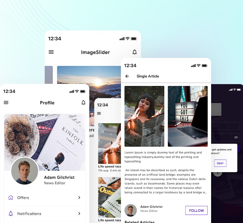 Feed App - Flutter Mobile App template | Prokit | Iqonic Design