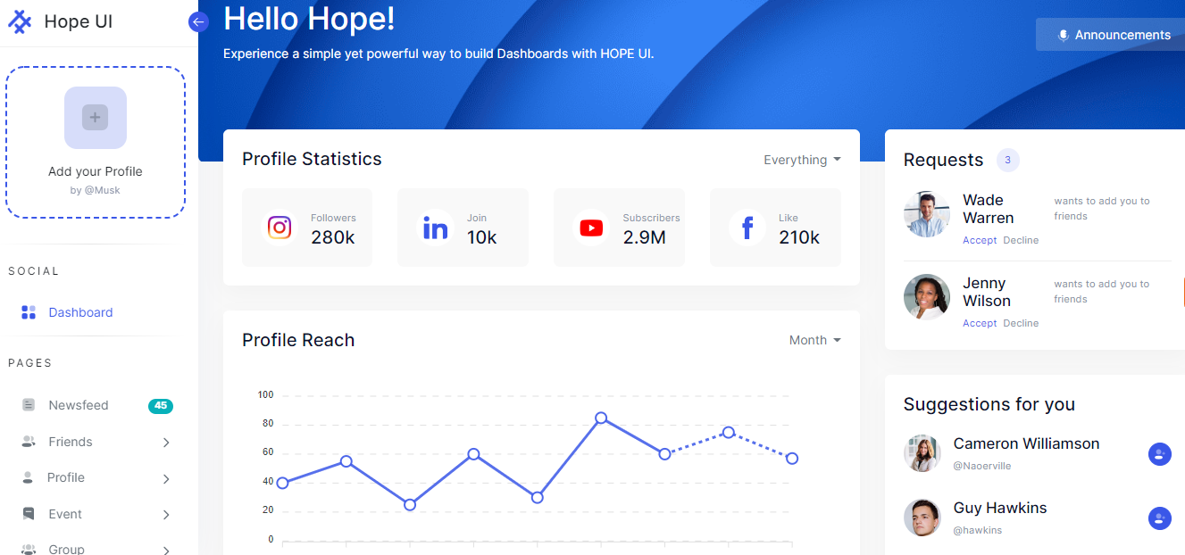 Hope UI - Admin Dashboard Template and UI Component | Iqonic Design