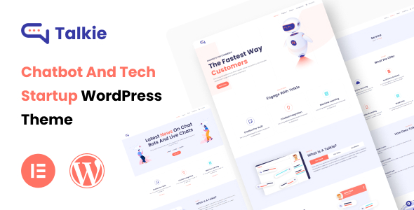 Best Free WordPress Theme for Chatbot and Tech Startup | Talkie Lite | Iqonic Design