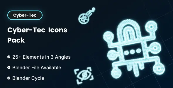 Cyber Security 3D Icon Pack | Cyber-Tec | Iqonic Design