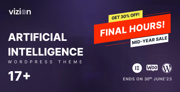 Mid-Year Sale 2023 Vizion - Artificial Intelligence AI WordPress theme