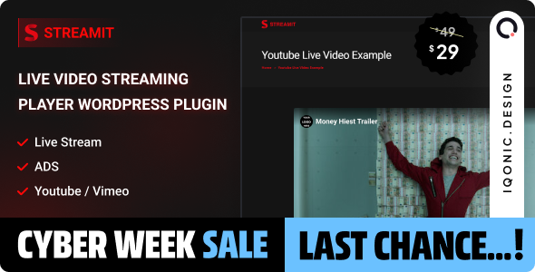 video streaming platforms | Streamit | live Video Streaming Player Plugin