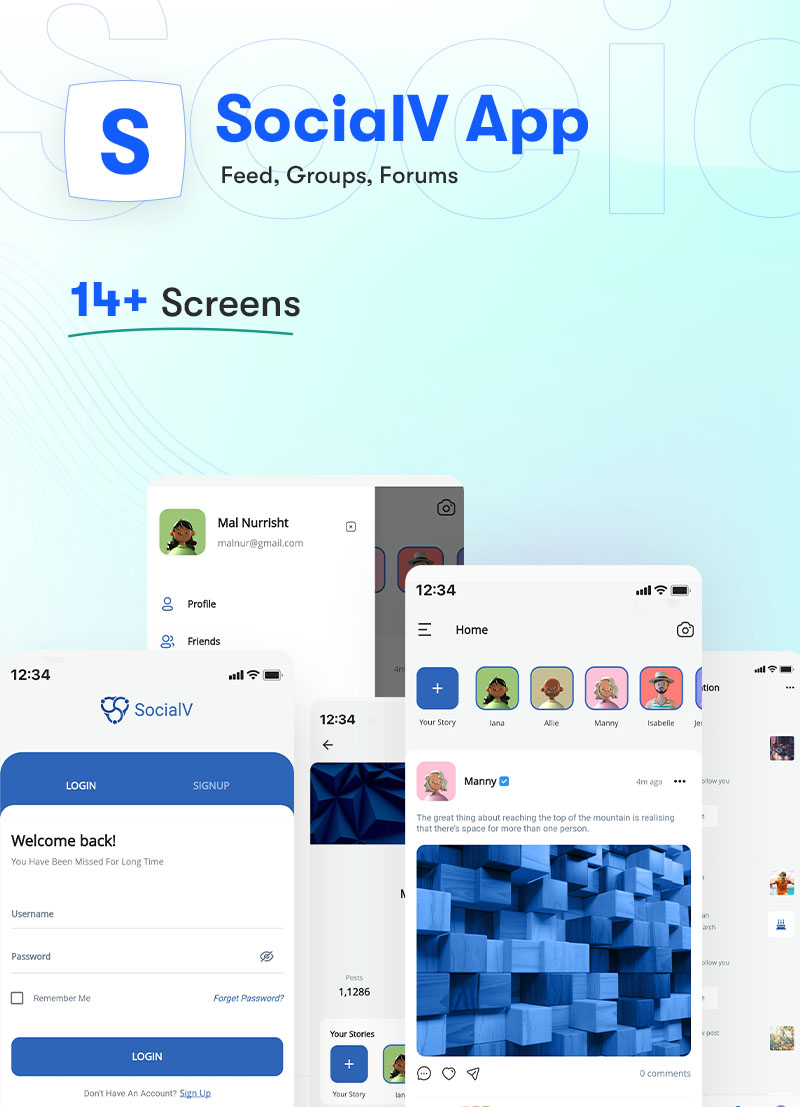 Developing social networking app using biggest flutter UI KIt