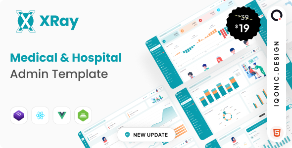 Xray Admin Dashboard Template for Hospital | Iqonic Design