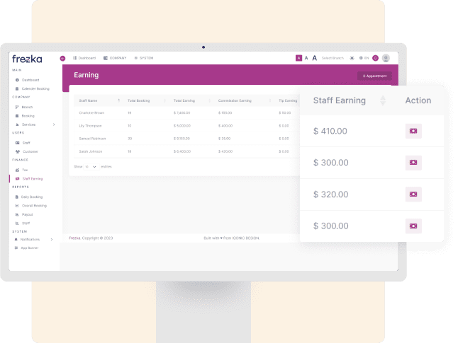 Finance Management with Frezka Salon Management Software