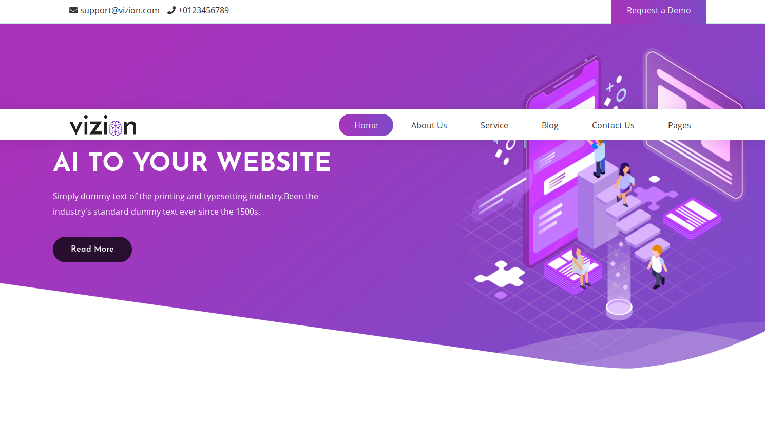 vizion- Software Startups WordPress Theme
